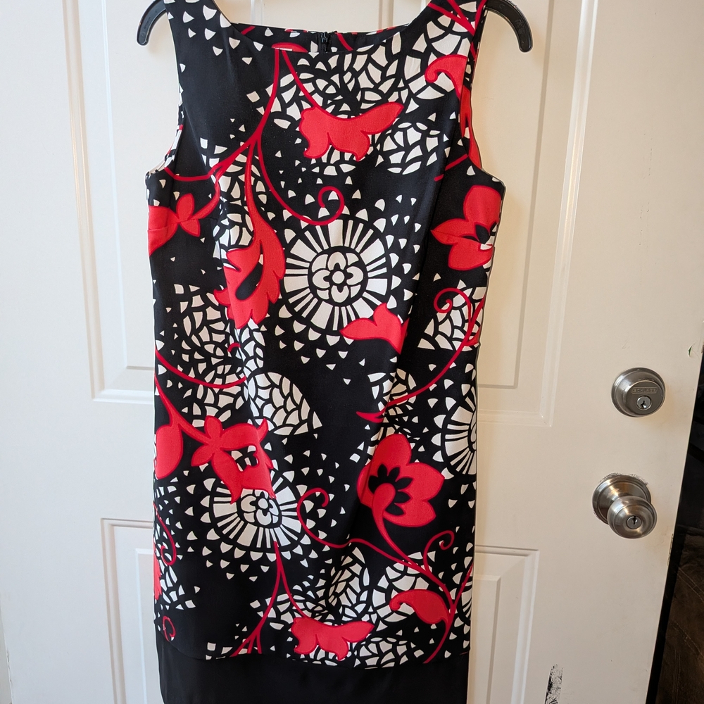 Alyx Floral Black and Red Mini Dress